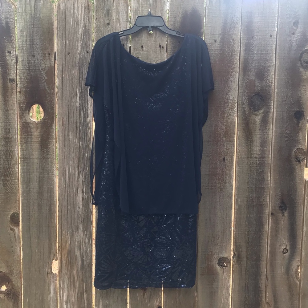 Navy Sequin Dress